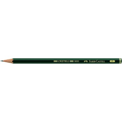 FABER-CASTELL Crayon CASTELL 9000, degr de duret: F