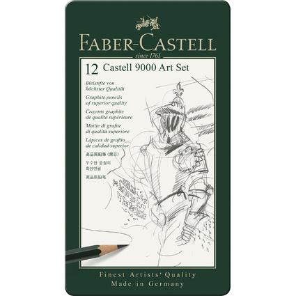 FABER-CASTELL Crayon CASTELL 9000, kit Art de 12