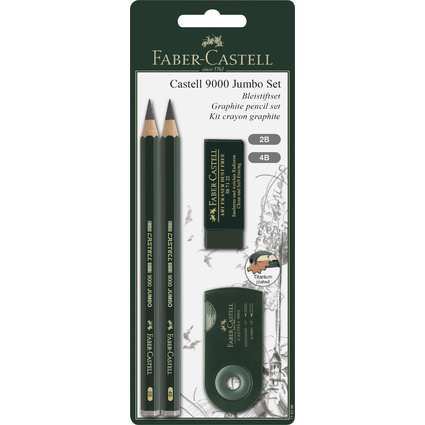 FABER-CASTELL Crayon CASTELL 9000 Jumbo, kit de dessin