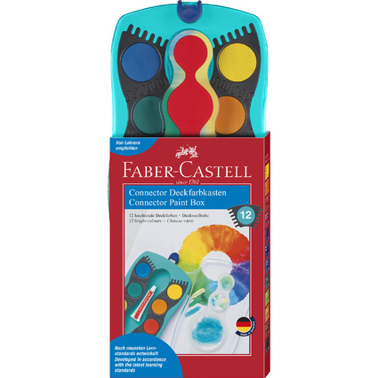 FABER-CASTELL Palette de peinture CONNECTOR, 12 couleurs