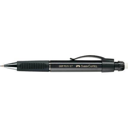 FABER-CASTELL Porte-mines GRIP PLUS 1307, noir-mtallique