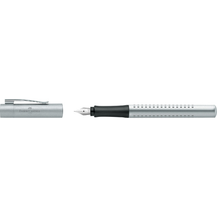 FABER-CASTELL Stylo plume GRIP 2011, F, argent