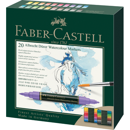 FABER-CASTELL Marqueur aquarelle ALBRECHT DRER, tui de 20