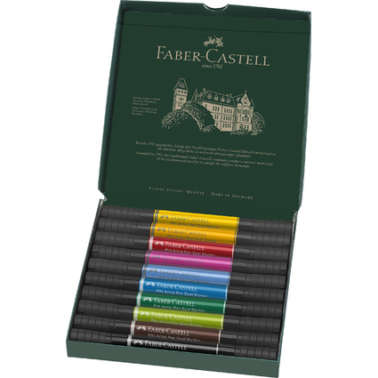 FABER-CASTELL Feutre PITT artist pen Dual Marker, tui de 10
