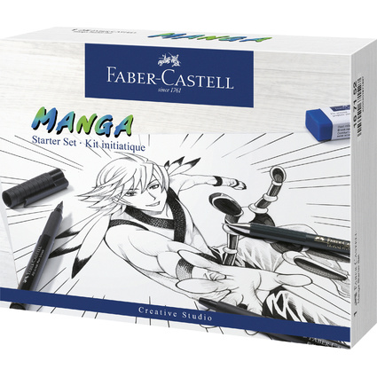 FABER-CASTELL Feutre PITT artist pen, kit de dmarrage Manga