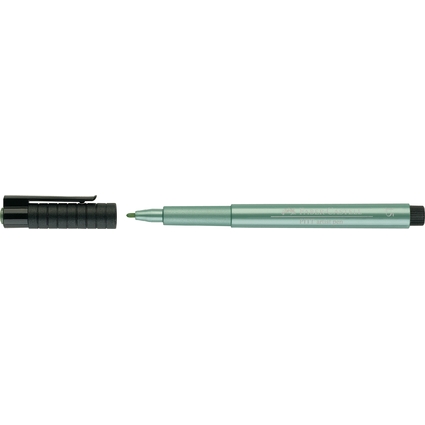 FABER-CASTELL Feutre PITT artist pen, vert mtallique