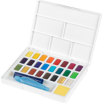 FABER-CASTELL Peinture aquarelle en godets, tui de 24