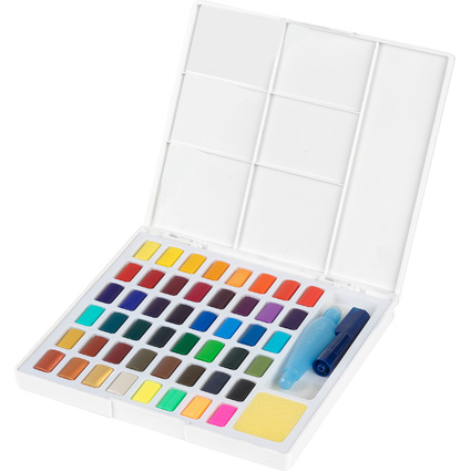 FABER-CASTELL Peinture aquarelle en godets, tui de 48