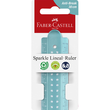 FABER-CASTELL Rgle SPARKLE, 300 mm, assorti