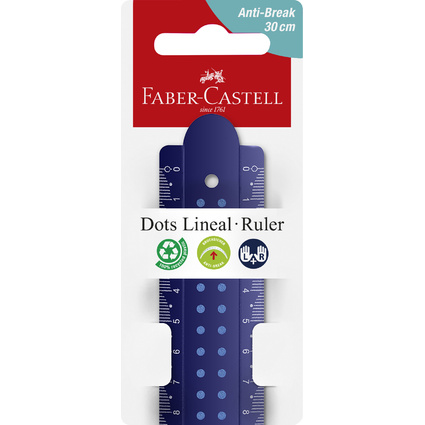 FABER-CASTELL Rgle DOTS, 300 mm, assorti