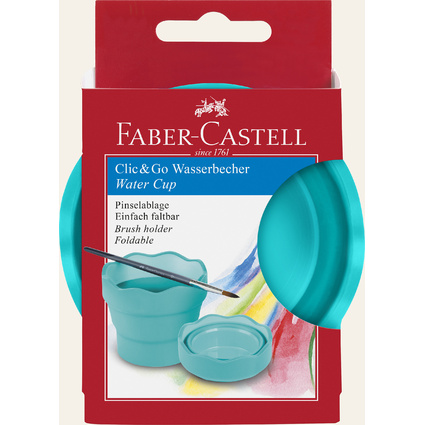 FABER-CASTELL Gobelet CLIC & GO, turquoise