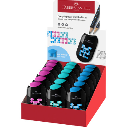 FABER-CASTELL Taille-crayon double TWO TONE, en prsentoir
