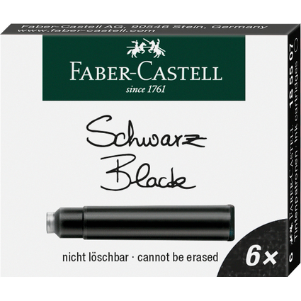 FABER-CASTELL Cartouches d'encre standard, noir