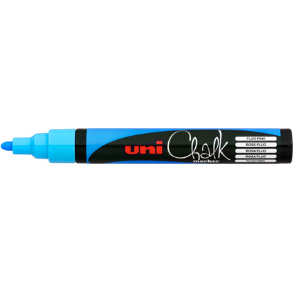 uni-ball Marqueur craie Chalk marker PWE5M, bleu clair