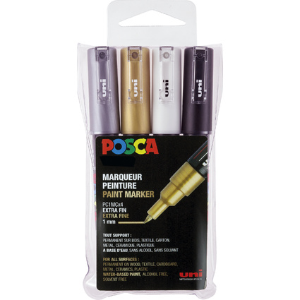 POSCA Marqueur  pigment PC-1MC, tui de 4