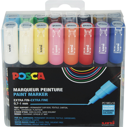 POSCA Marqueur  pigment PC-1MC, tui de 16