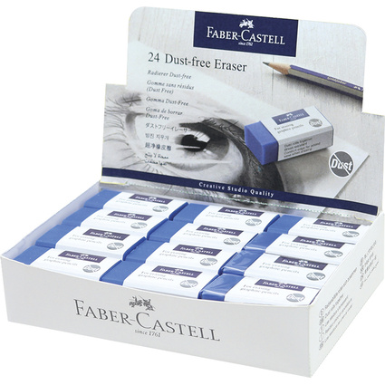 FABER-CASTELL Gomme en plastique DUST-FREE, bleu