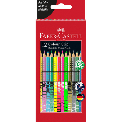 FABER-CASTELL Crayon de couleur triangulaire Colour GRIP