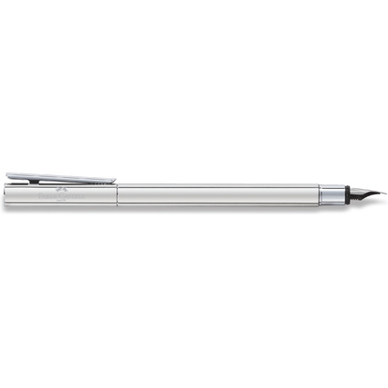 FABER-CASTELL Stylo plume NEO Slim acier inox, brillant, EF