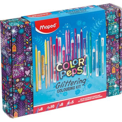 Maped Kit de coloriage Glittering COLOR'PEPS, 31 pices