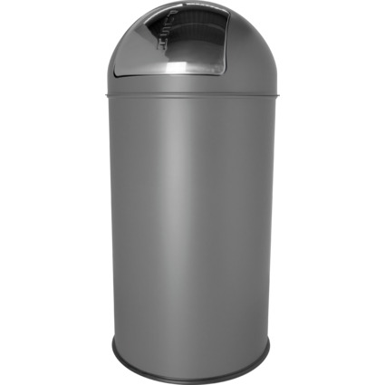 helit Poubelle en mtal "the dome", 50 litres, gris moyen