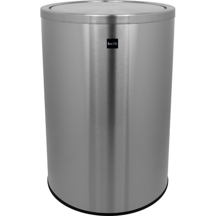 Helit Poubelle "the swing", 50 litres, acier inox, argent