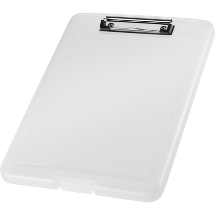 helit Porte-bloc avec compartiment "the clip", A4, blanc