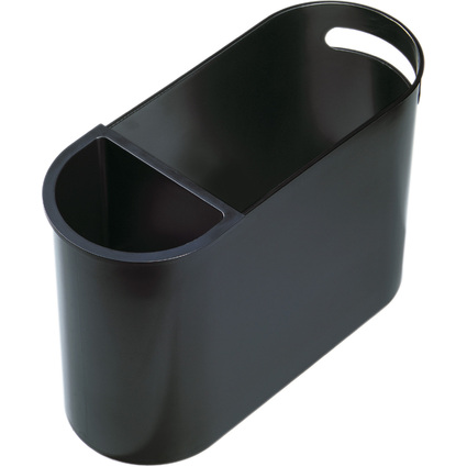 helit Corbeille  papier "the oval", 22 litres, PS, noir
