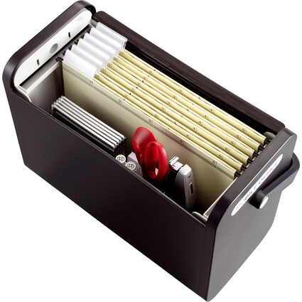 helit Bote pour dossiers suspendus "the mobil box", noir