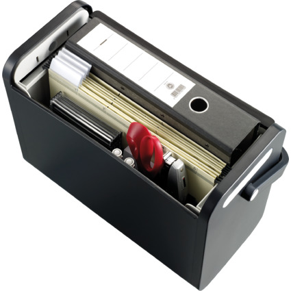 helit Bote pour dossiers suspendus "the mobil box", noir