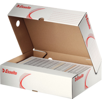 Esselte Bote d'archives, A4, (L)80 mm, en carton, blanc