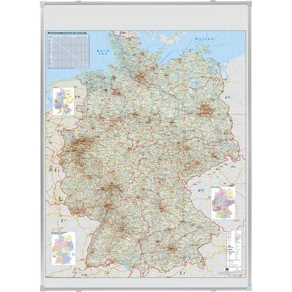 FRANKEN Carte routire Allemagne, inscriptible & punaises