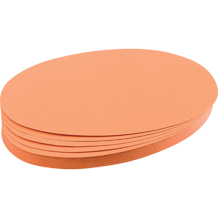 FRANKEN Carte de prsentation, oval, 110 x 190 mm, orange