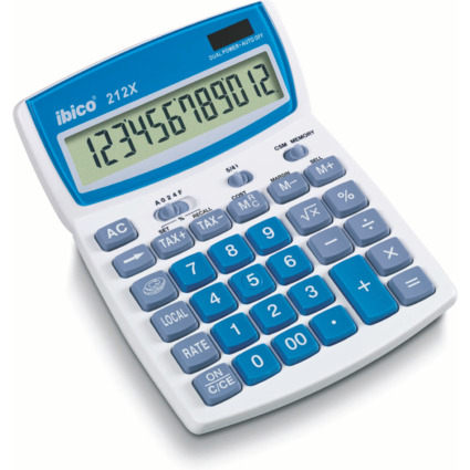 ibico Calculatrice de bureau 212X, cran LCD  12 chiffres