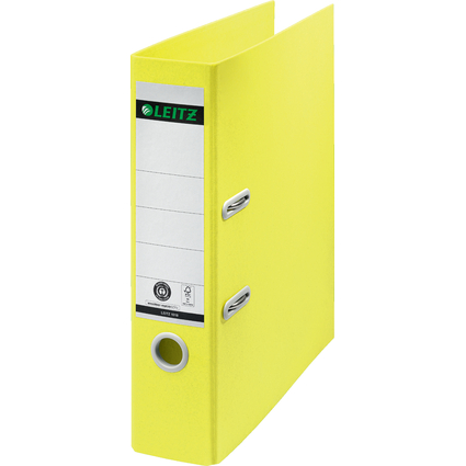 LEITZ Classeur Recycle, 180 degrs, 80 mm, jaune