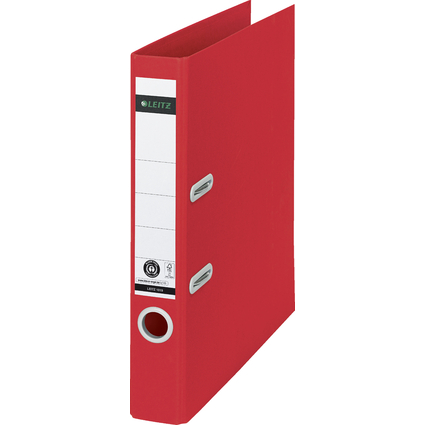 LEITZ Classeur Recycle, 180 degrs, 50 mm, rouge