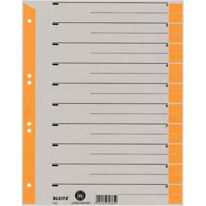 LEITZ Intercalaires, format A4 extra large, en carton solide