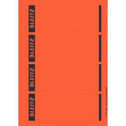 LEITZ Etiquette pour dos de classeur, 61 x 192 mm, rouge