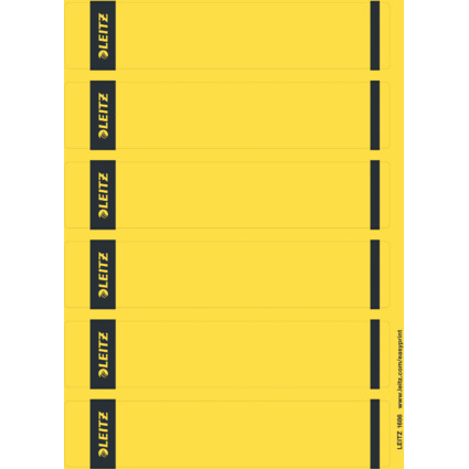 LEITZ Etiquette pour dos de classeur, 39 x 192 mm, jaune