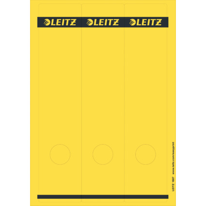 LEITZ Etiquette pour dos de classeur, 61 x 285 mm, jaune