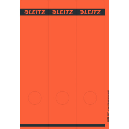 LEITZ Etiquette pour dos de classeur, 61 x 285 mm, rouge