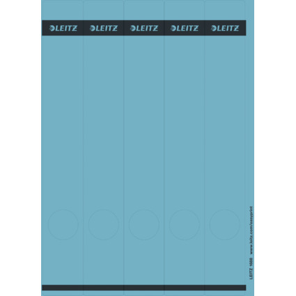 LEITZ Etiquette pour dos de classeur, 39 x 285 mm, bleu