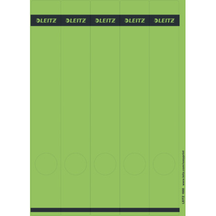 LEITZ Etiquette pour dos de classeur, 39 x 285 mm, vert
