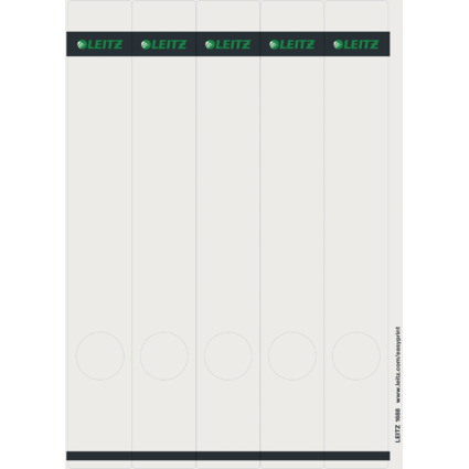 LEITZ Etiquette pour dos de classeur, 39 x 285 mm, gris