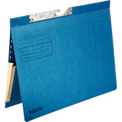 LEITZ dossiers suspendus, avec pochette tirable, A4, bleu