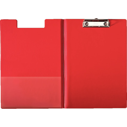 LEITZ Porte-bloc  pince avec rabat, A4, couverture PP,rouge