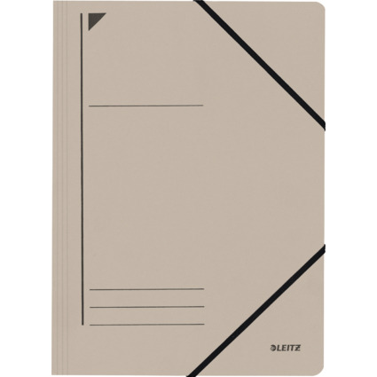 LEITZ Chemise  lastique, format A4, carton, gris
