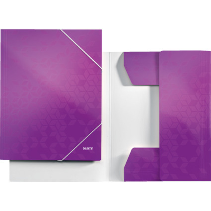 LEITZ Chemise  lastique WOW, format A4, carton, violet,
