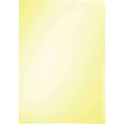 LEITZ pochette coin Premium, format A4, PVC, jaune, 0,15 mm
