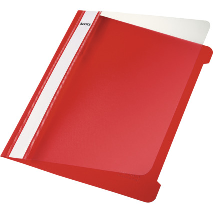 LEITZ Chemise  lamelle Standard, format A5, en PVC, rouge